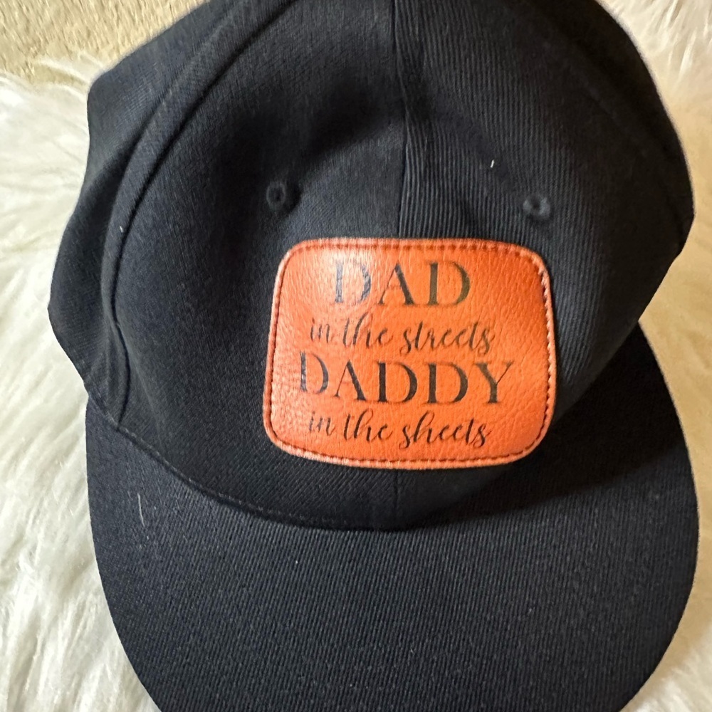 🩷5/$10 Black Cap with Orange Patch